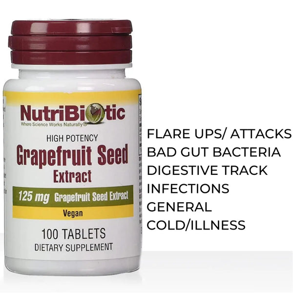 (GSE Tablets) Nutribiotic Grapefruit Seed Extract | For Immune & Digestive Health
