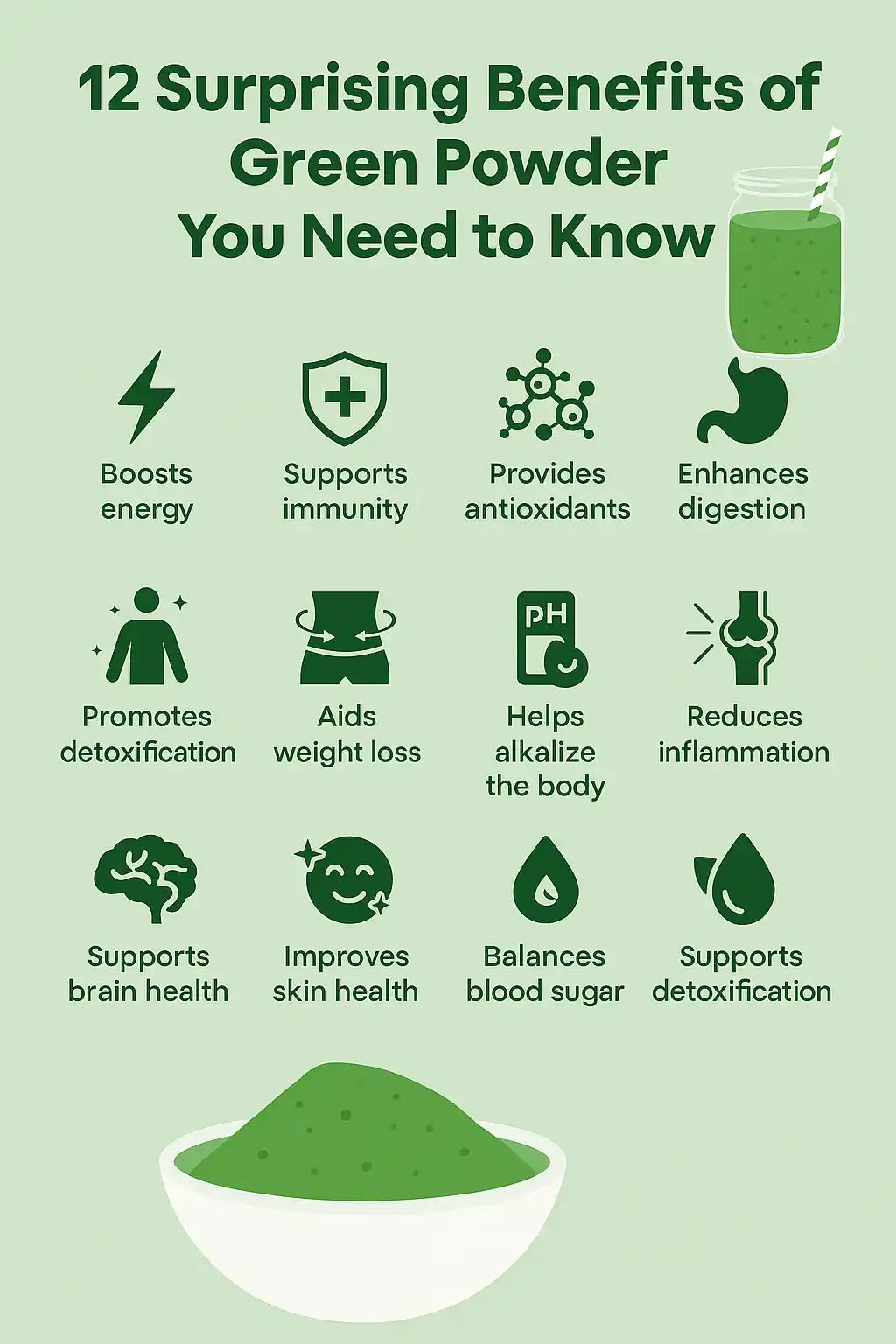 12 Surprising Benefits of Green Powder You Need to Know