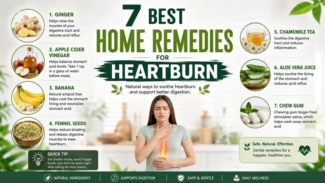 7 Best Home Remedies for Heartburn