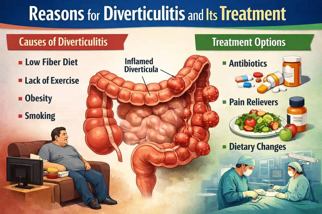 Reasons and treatments of diverticulitis