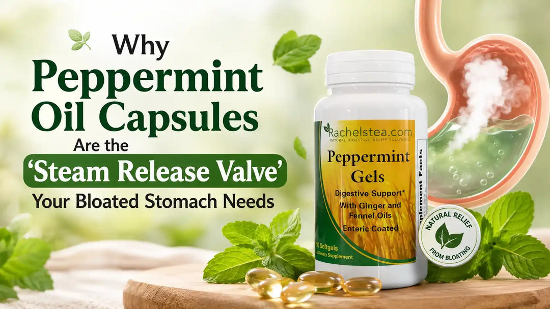 Peppermint oil capsules for bloated stomach