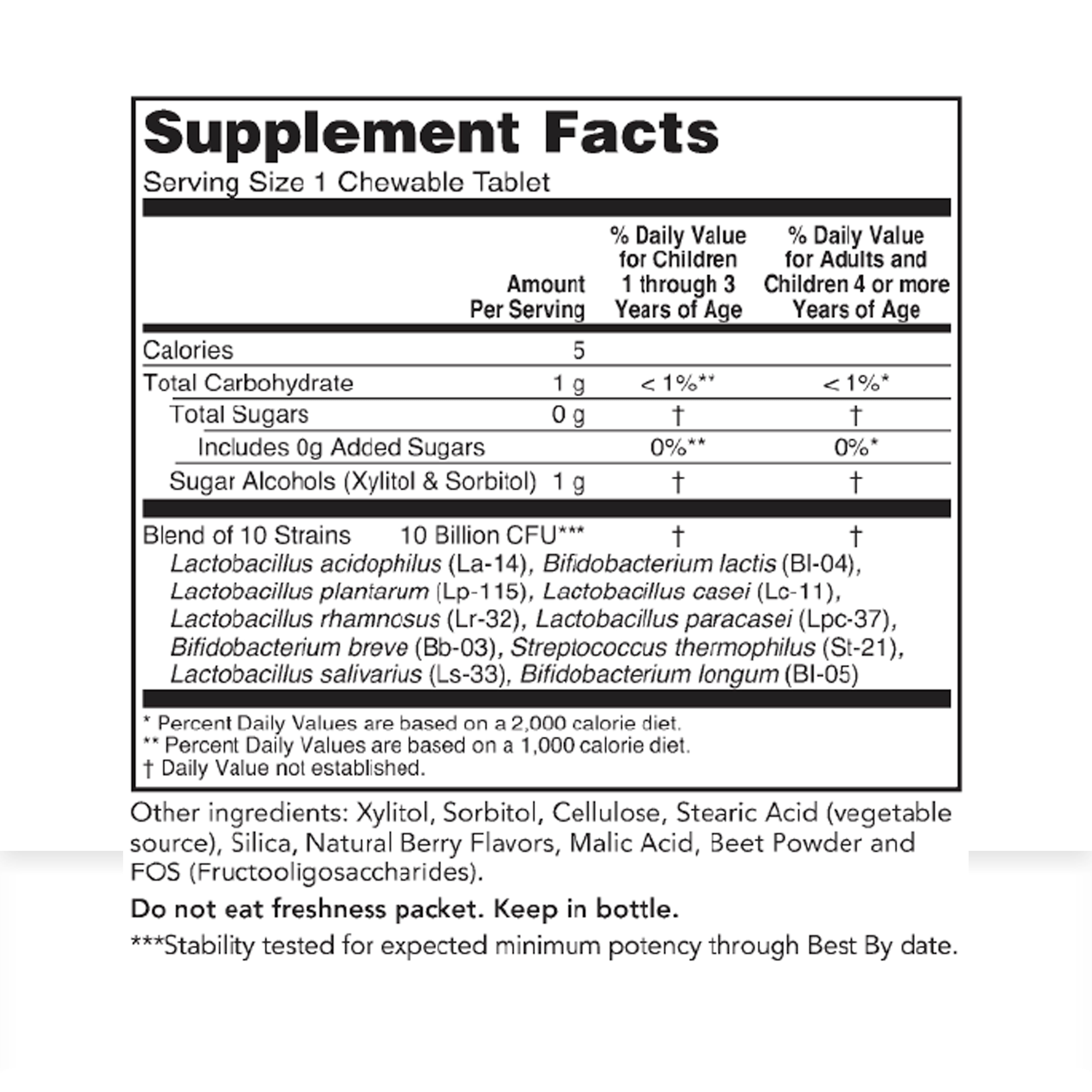 chewable probiotics facts